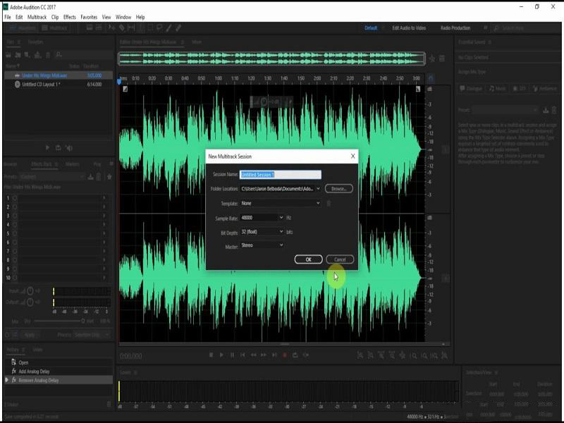 Adobe Audition dùng để chỉnh sửa âm thanh